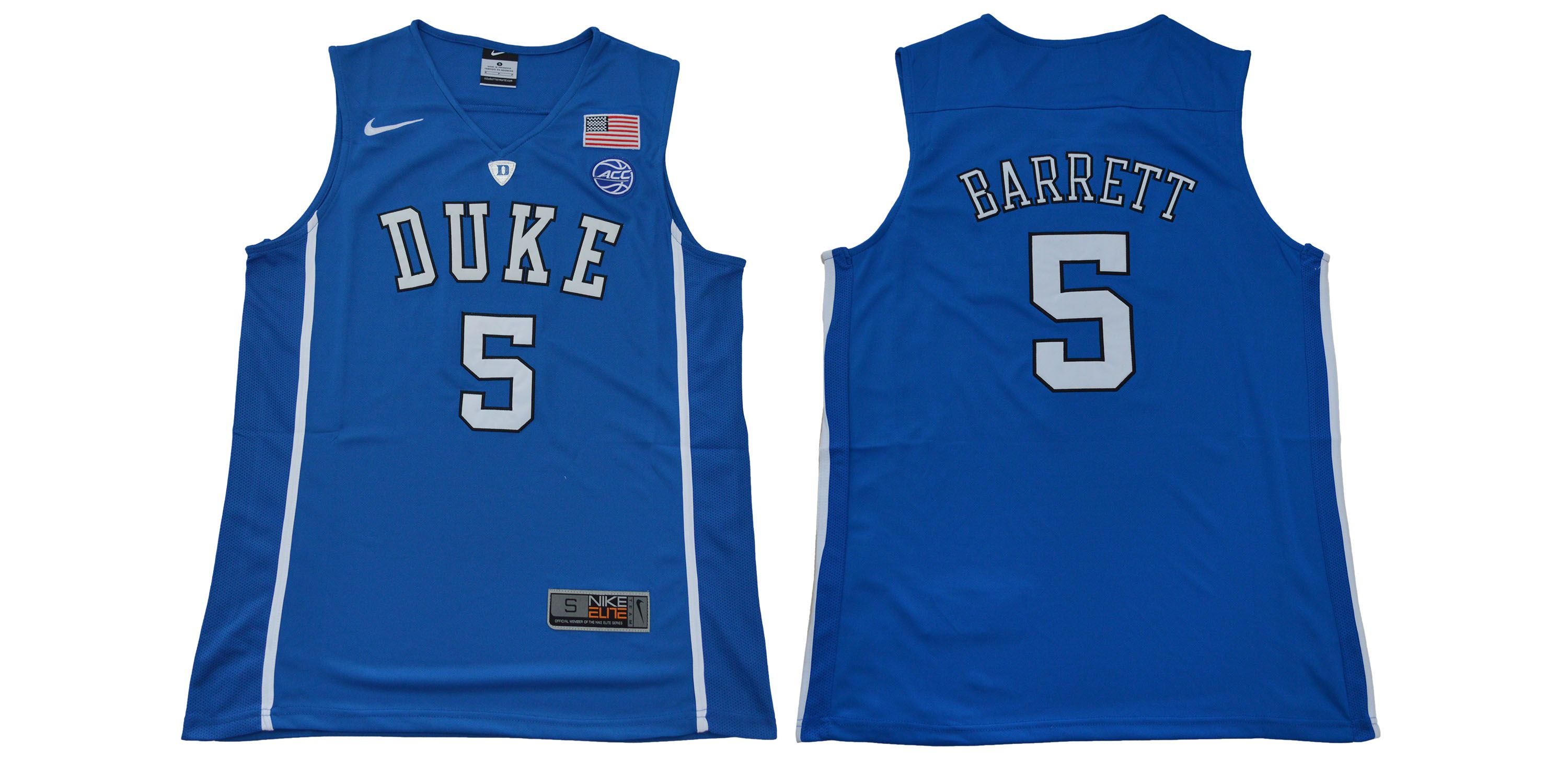 Men Duke Blue Devils 5 Barrett Blue NBA NCAA Jerseys